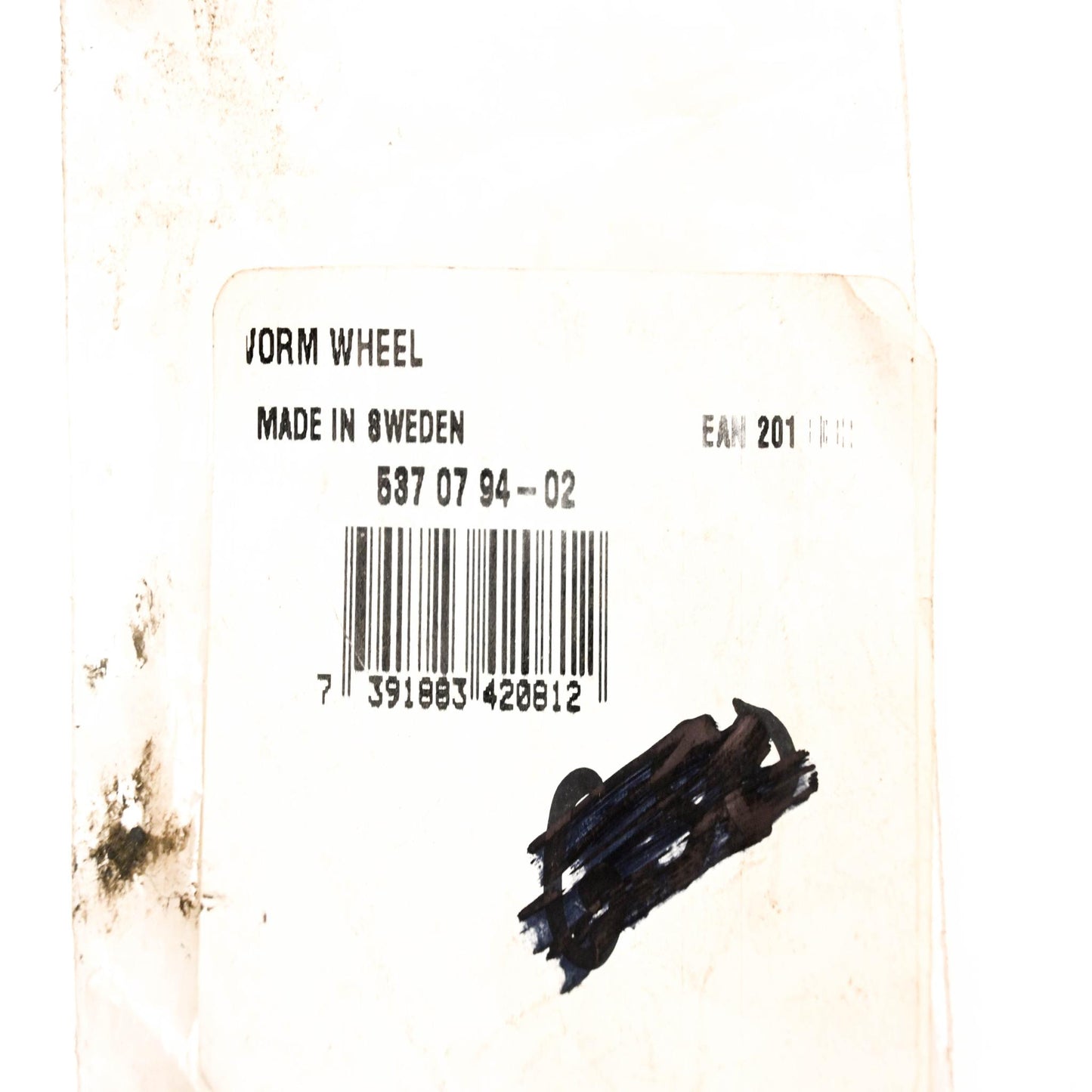 New OEM Husqvarna 537 07 94-02, 537079402 Worm Wheel NOS