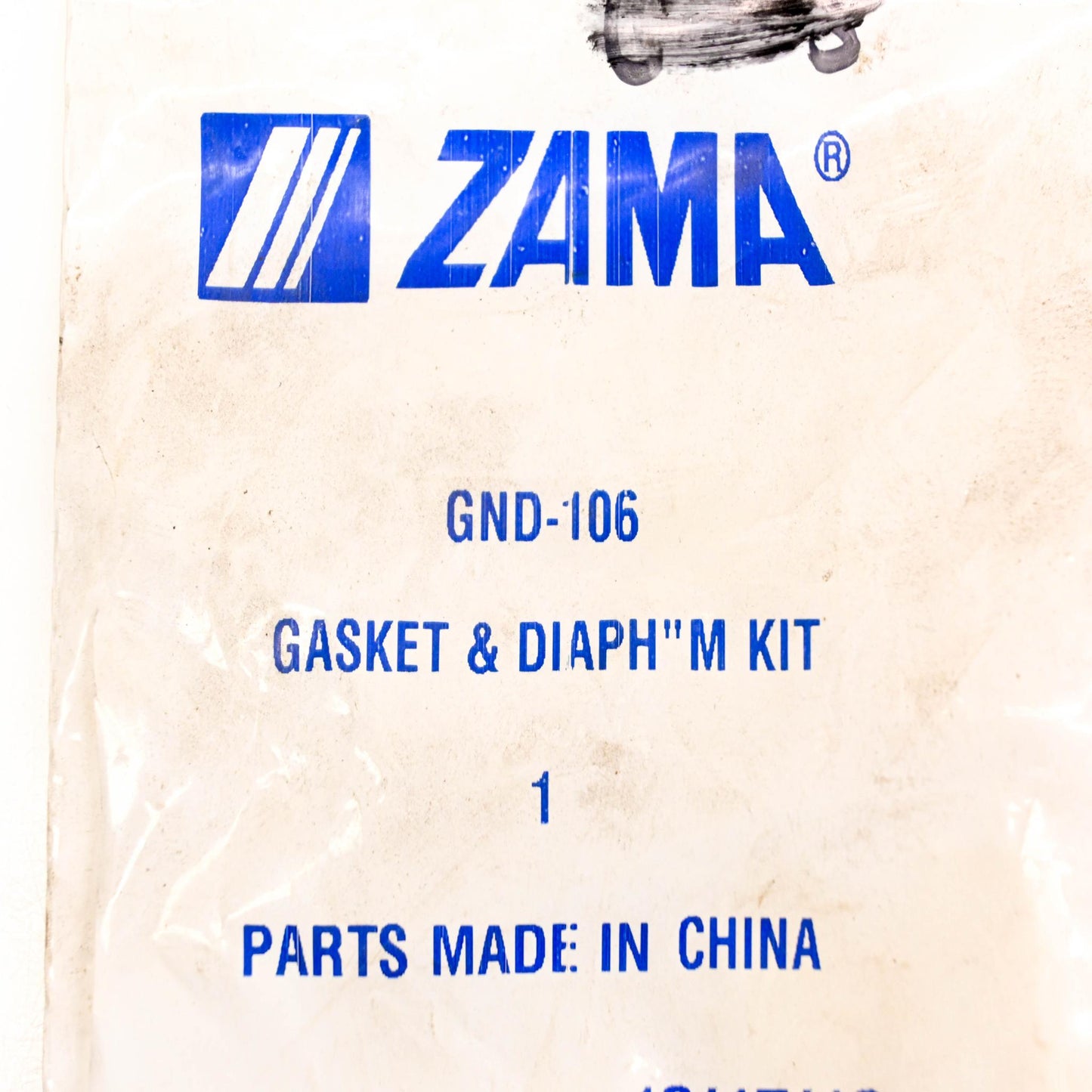 Zama GND-106 Carburetor Diaphragm & Gasket NOS