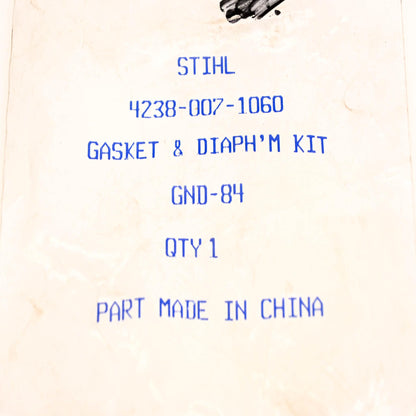 Aftermarket GND-84, 4238-007-1060 Stihl Gasket & Diaphragm NOS