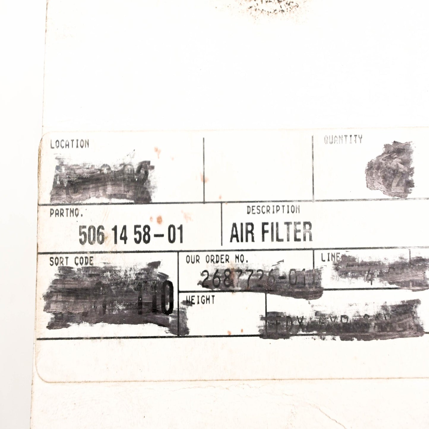 New OEM Husqvarna 506 14 58-01, 506145801 Air Filter NOS