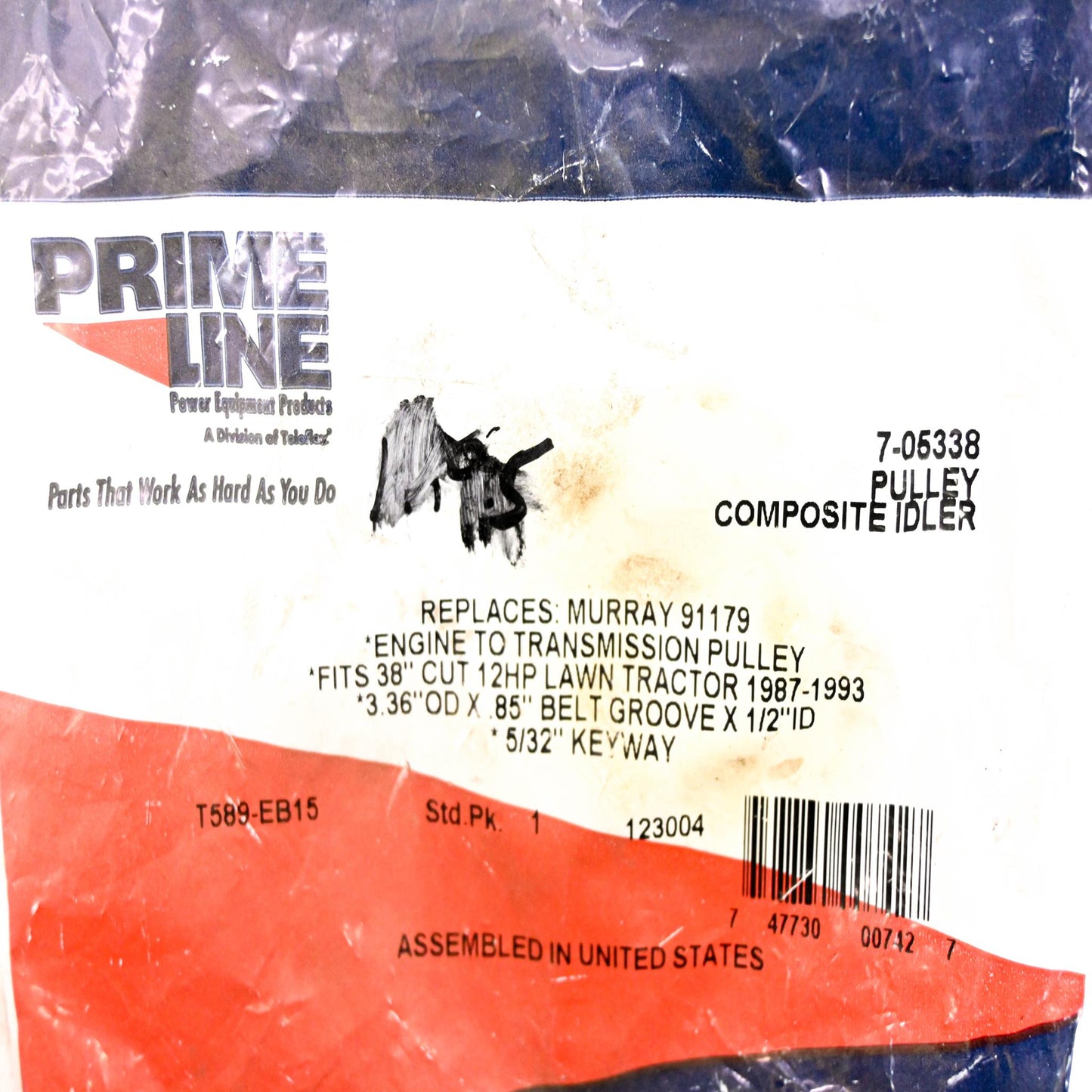 Prime LIne 7-05338, 91179 Composite Idler Pulley NOS