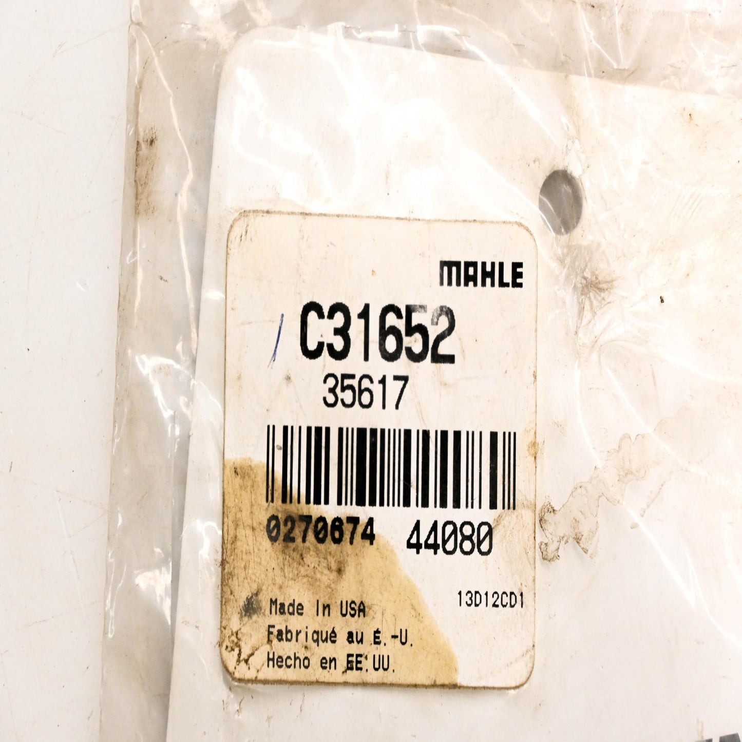 Mahle C31652 O-Ring NOS