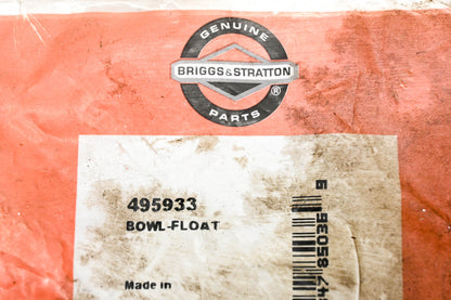 New OEM Briggs & Stratton 495933 Float Bowl NOS