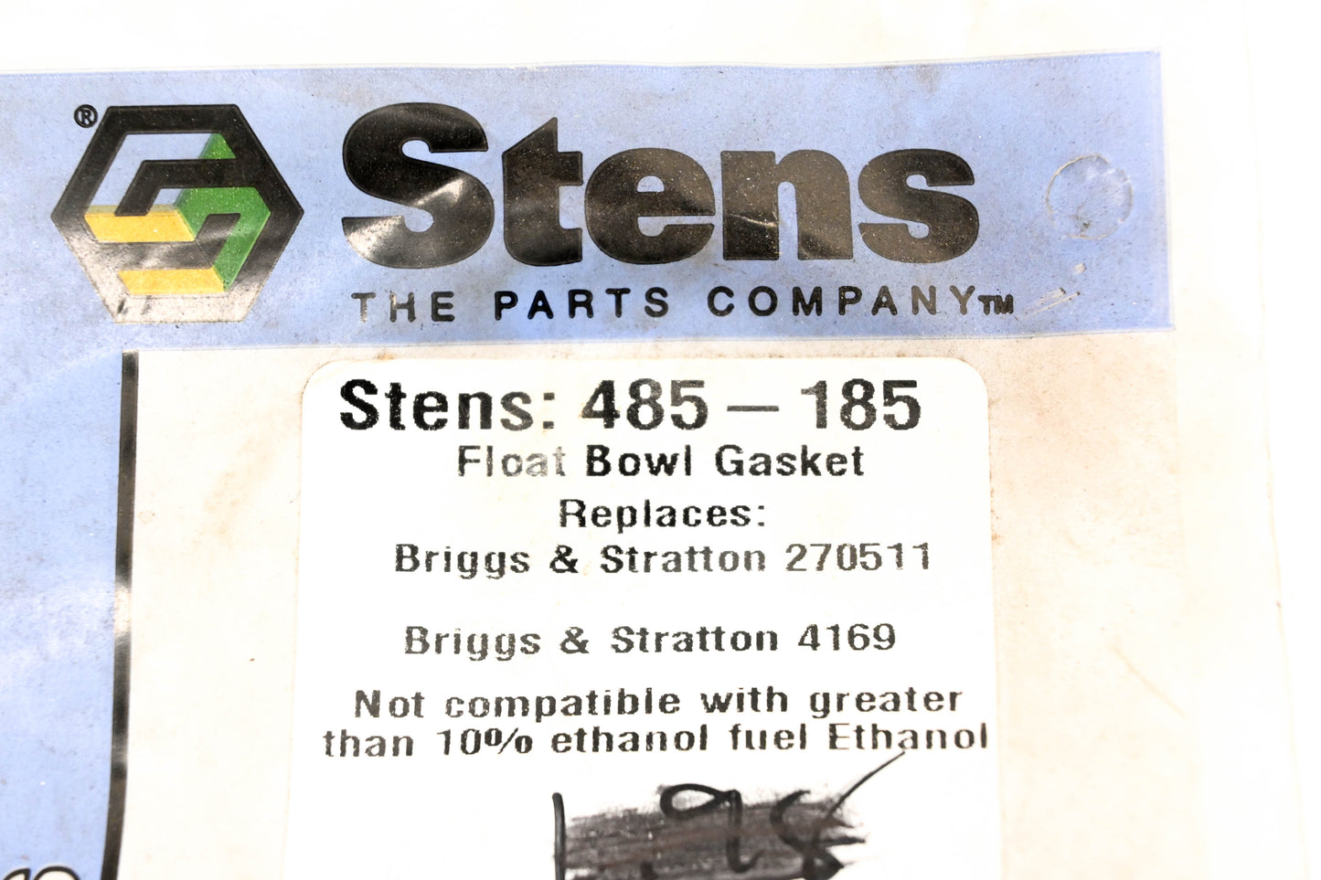 Stens 485-185, 270511, 4169 Float Bowl Gasket NOS