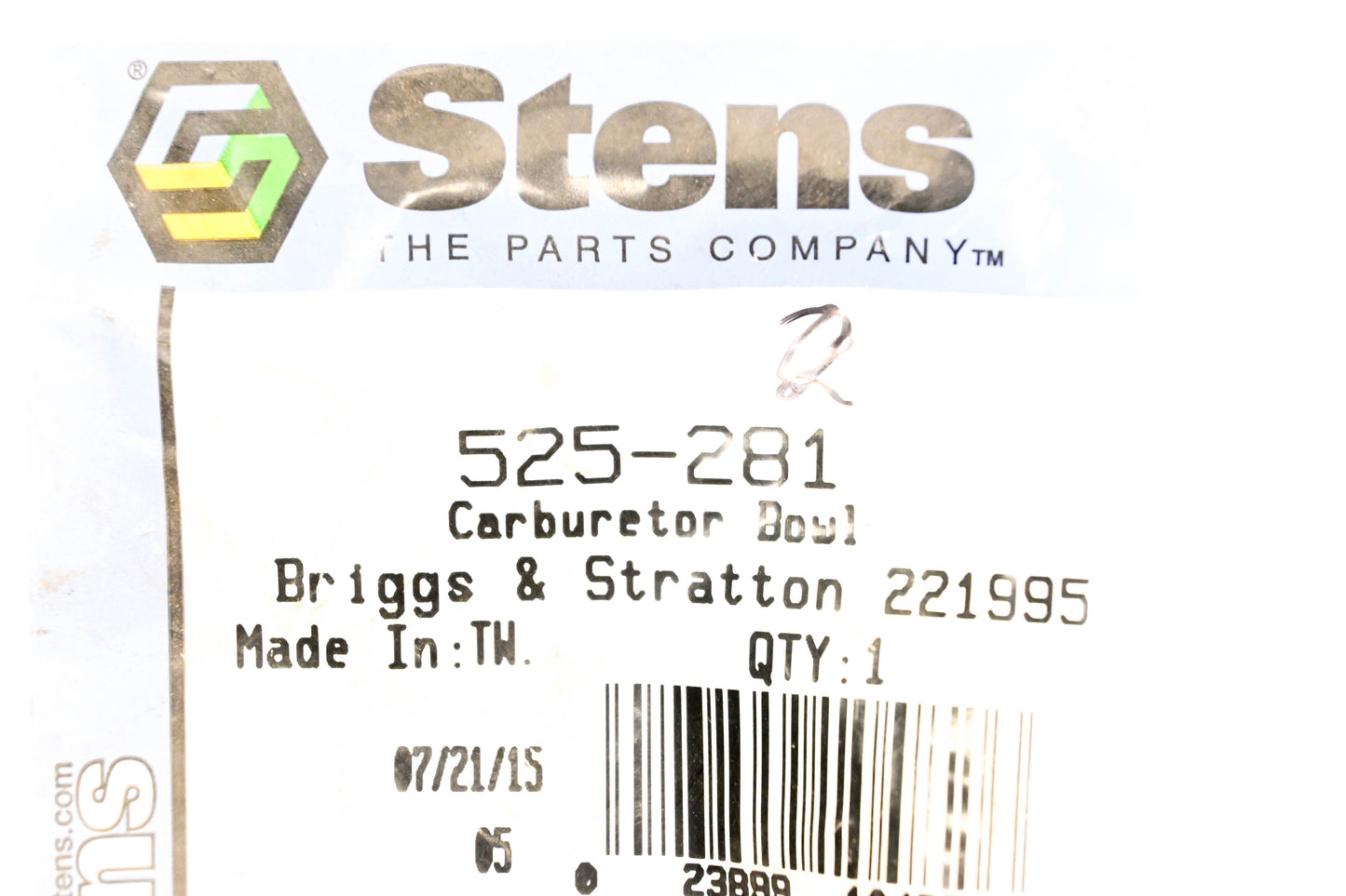 Stens 525-281, 221995 Float Bowl NOS