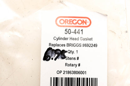 Oregon 50-441, 692249 Cylinder Head Gasket NOS