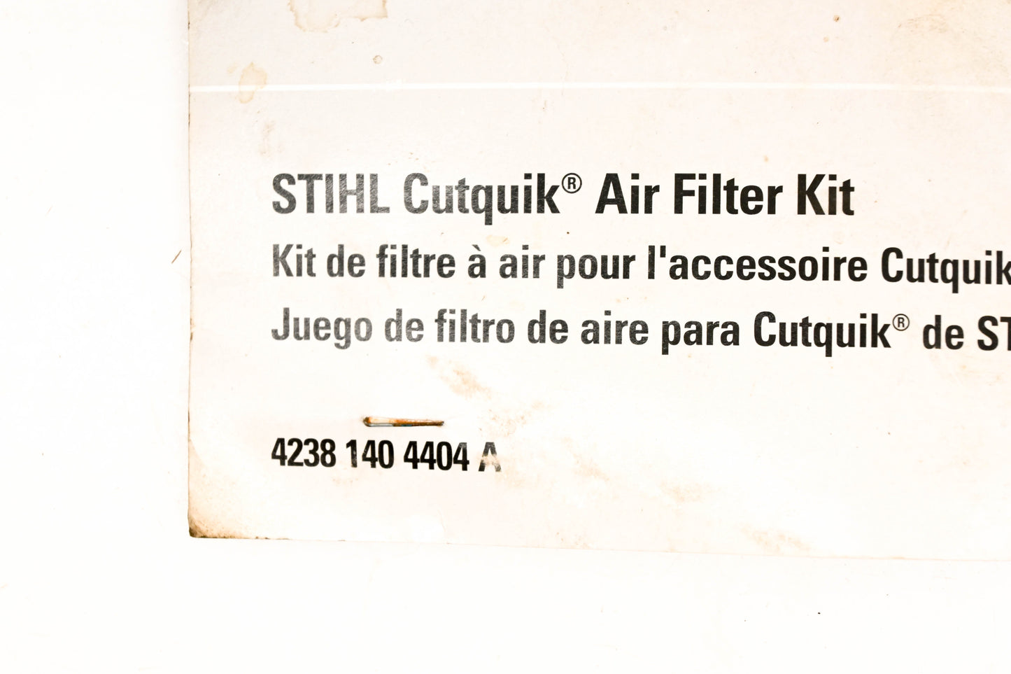 New OEM Stihl 4238 140 4404A, 42381404404A Air Filter NOS