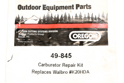 Oregon 49-845, K20-HDA Carburetor Repair NOS