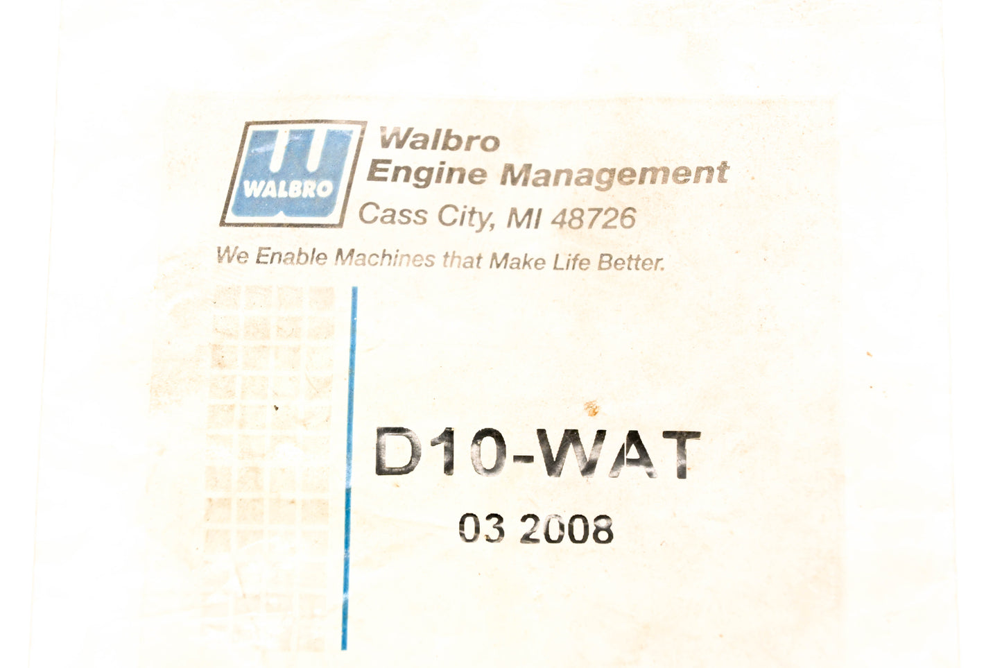 Walbro D10-WAT Carburetor Repair NOS