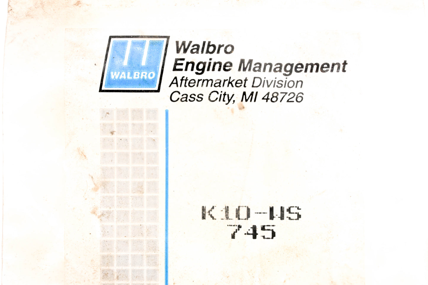 Walbro K10-WS Carburetor Repair NOS