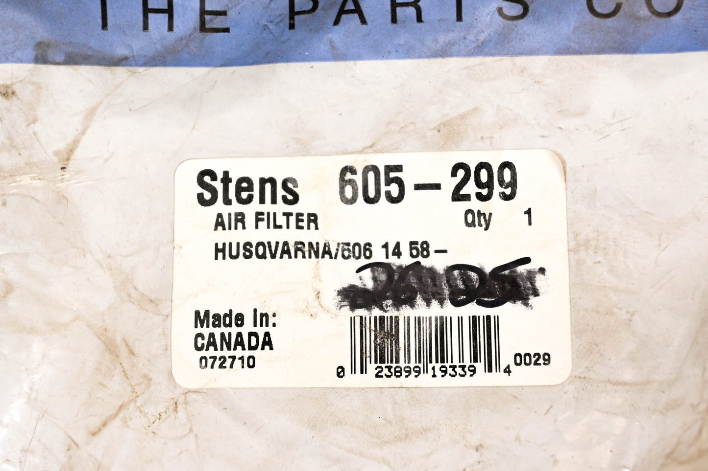 Stens 605-299, 5061458 Air Filter NOS