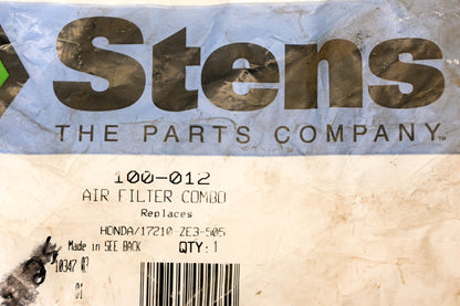 Stens 100-012, 17210-ZE3-505 Air Filter NOS