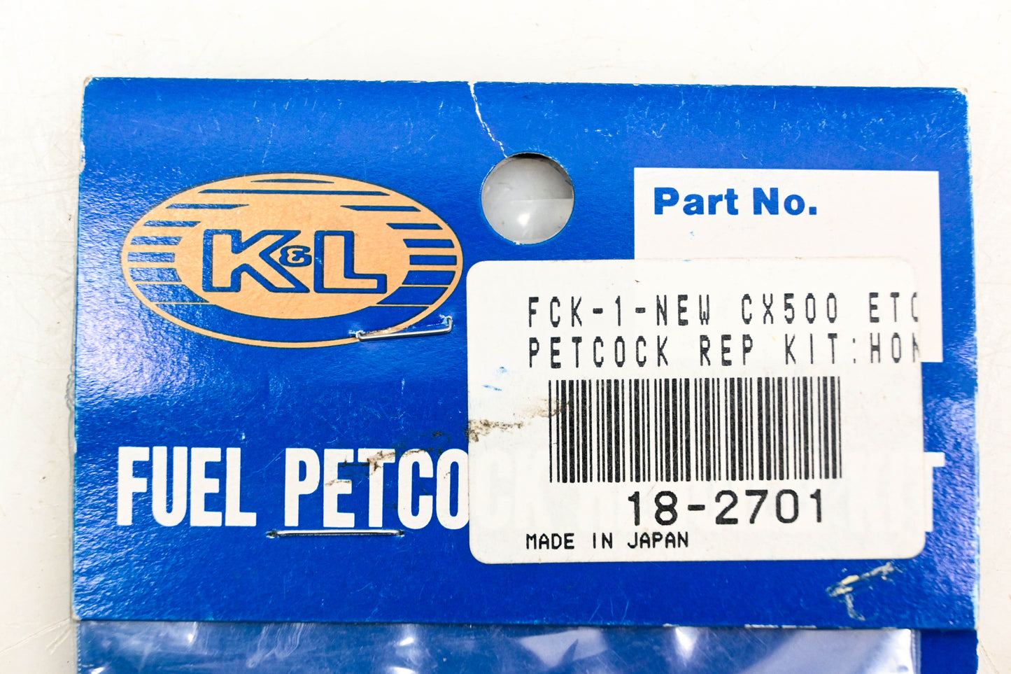 K&L 18-2701 Fuel Petcock Repair Kit NOS