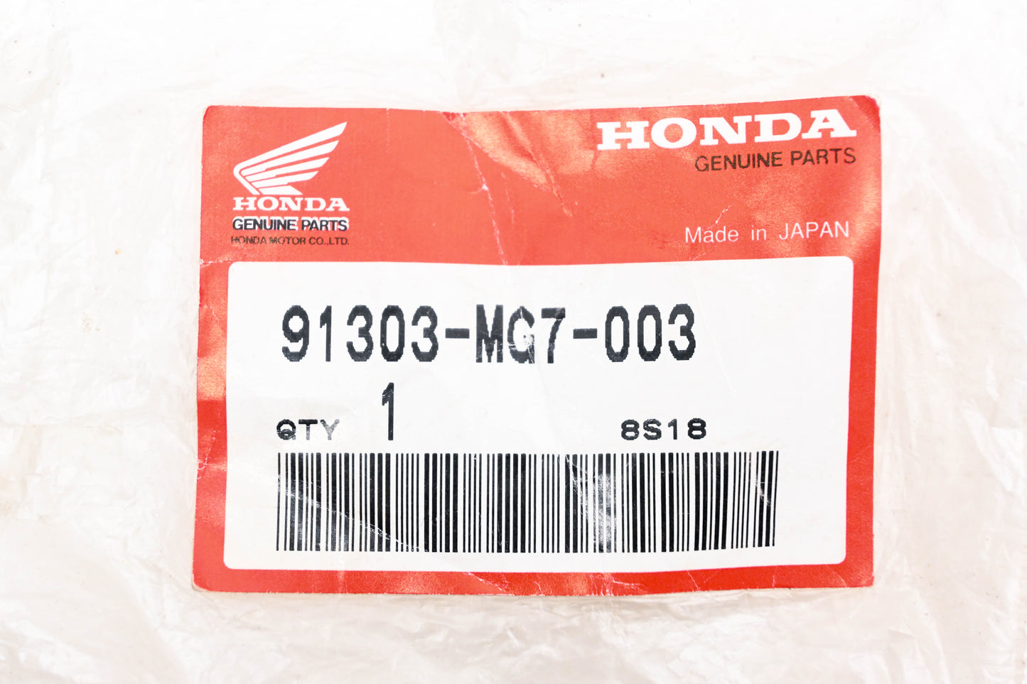New OEM Honda 91303-MG7-003 O Ring NOS