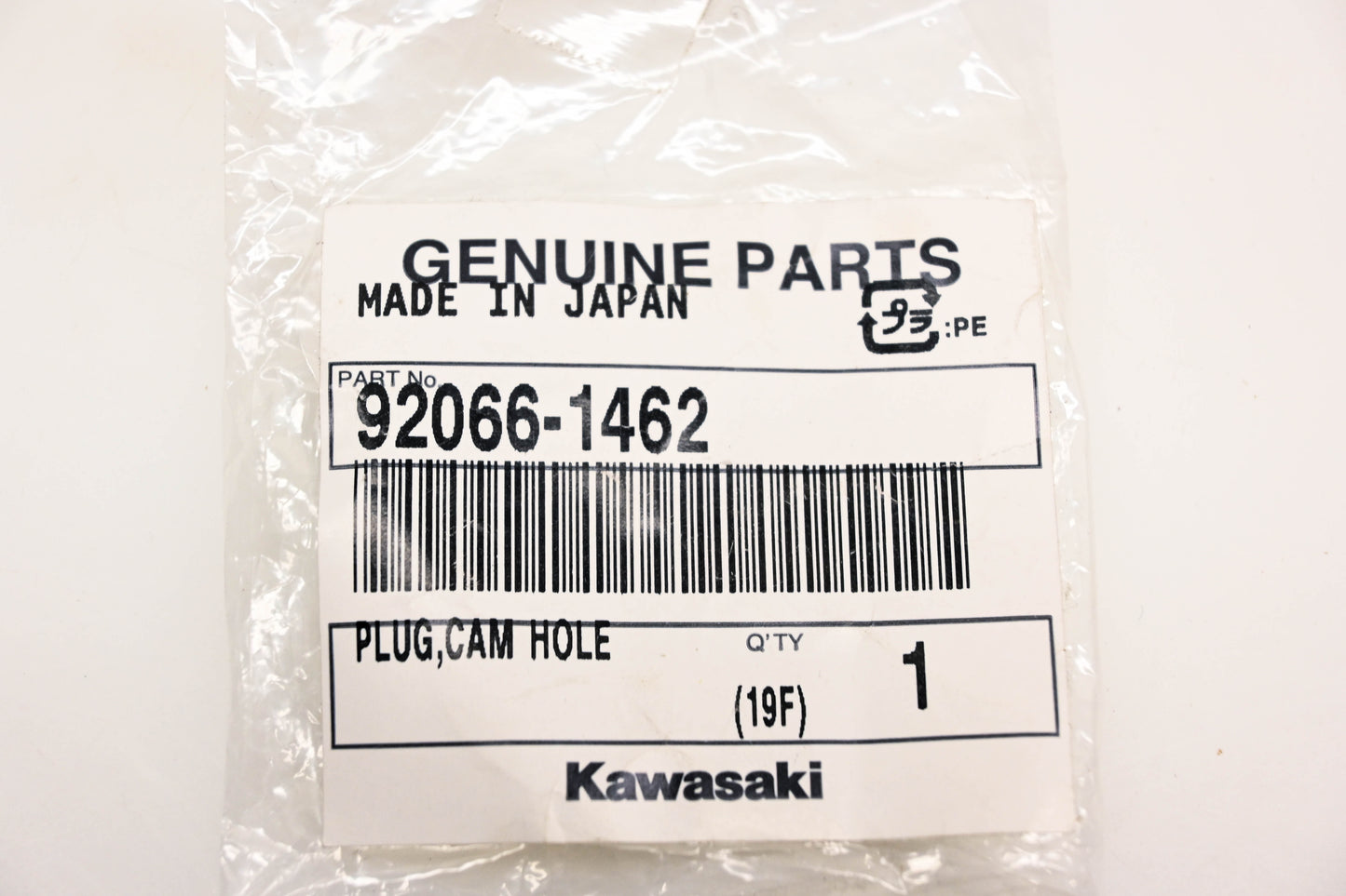 New OEM Kawasaki 92066-1462 Cam Hole Plug NOS