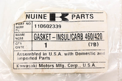 New OEM Kawasaki 11060-2339 Carburetor Gasket NOS