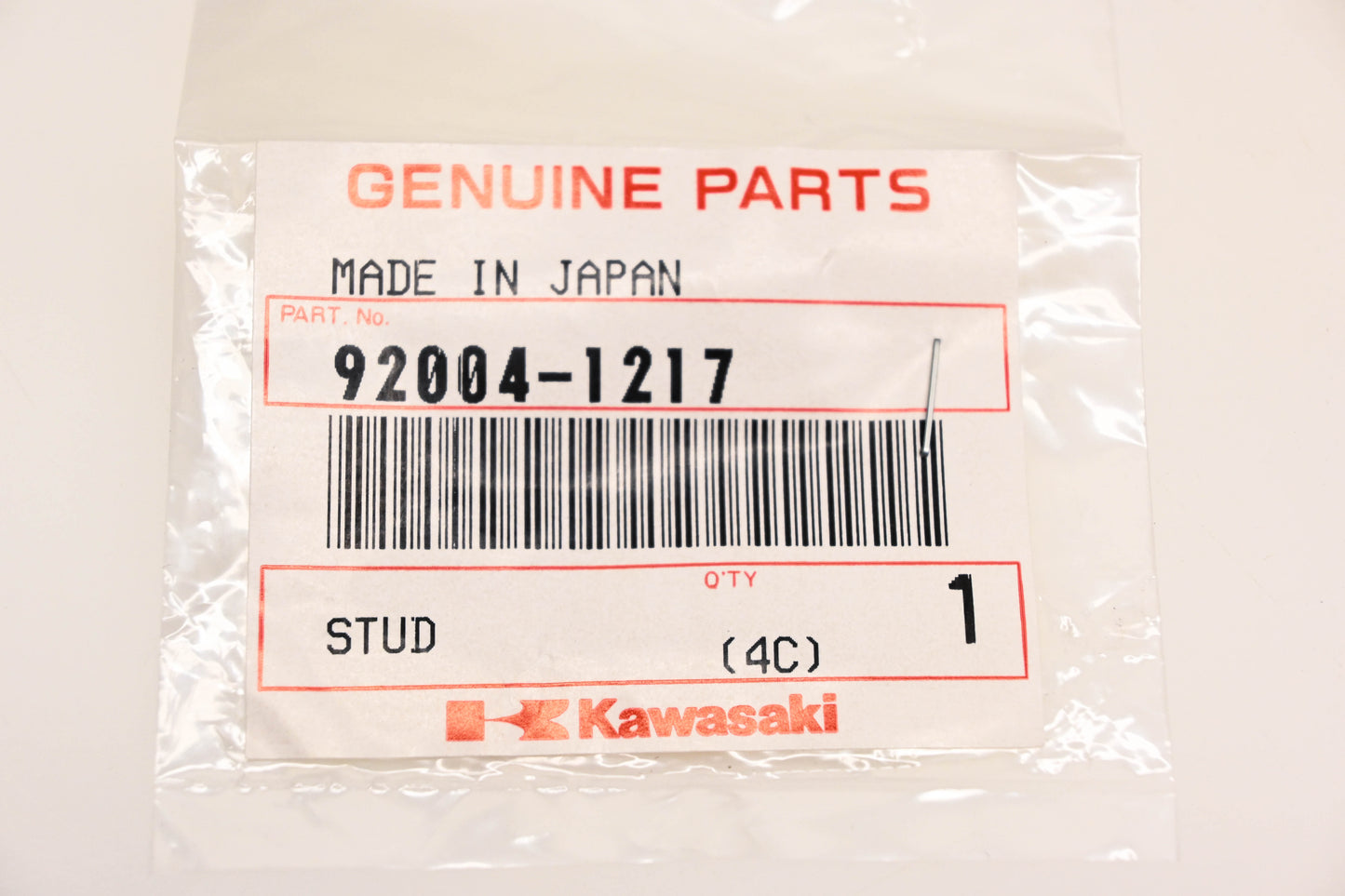New OEM Kawasaki 92004-1217 Cylinder Head Stud NOS