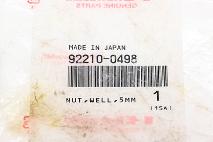 New OEM Kawasaki 92210-0498 Well Nut 5mm NOS