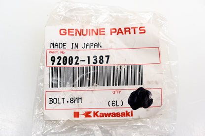 New OEM Kawasaki 92002-1387 Socket Bolt 8mm Qty 2 NOS