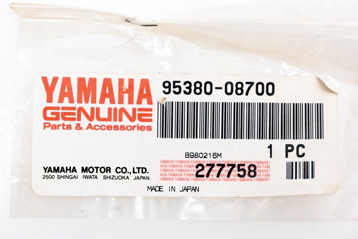 New OEM Yamaha 95380-08700-00 Chain Adjuster Nuts Qty 2 NOS