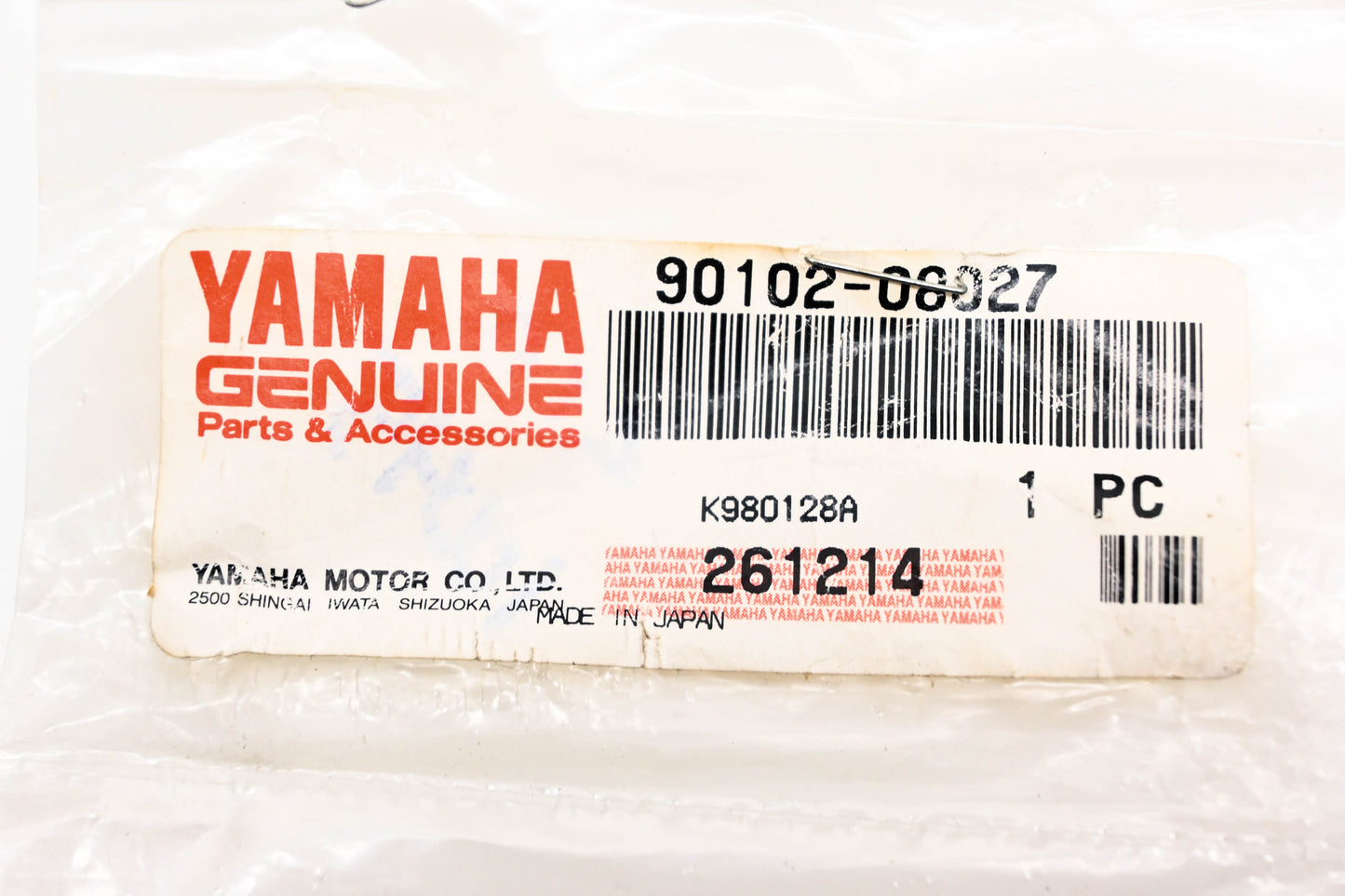 New OEM Yamaha 90102-08027-00 Bolt w/ Hole NOS