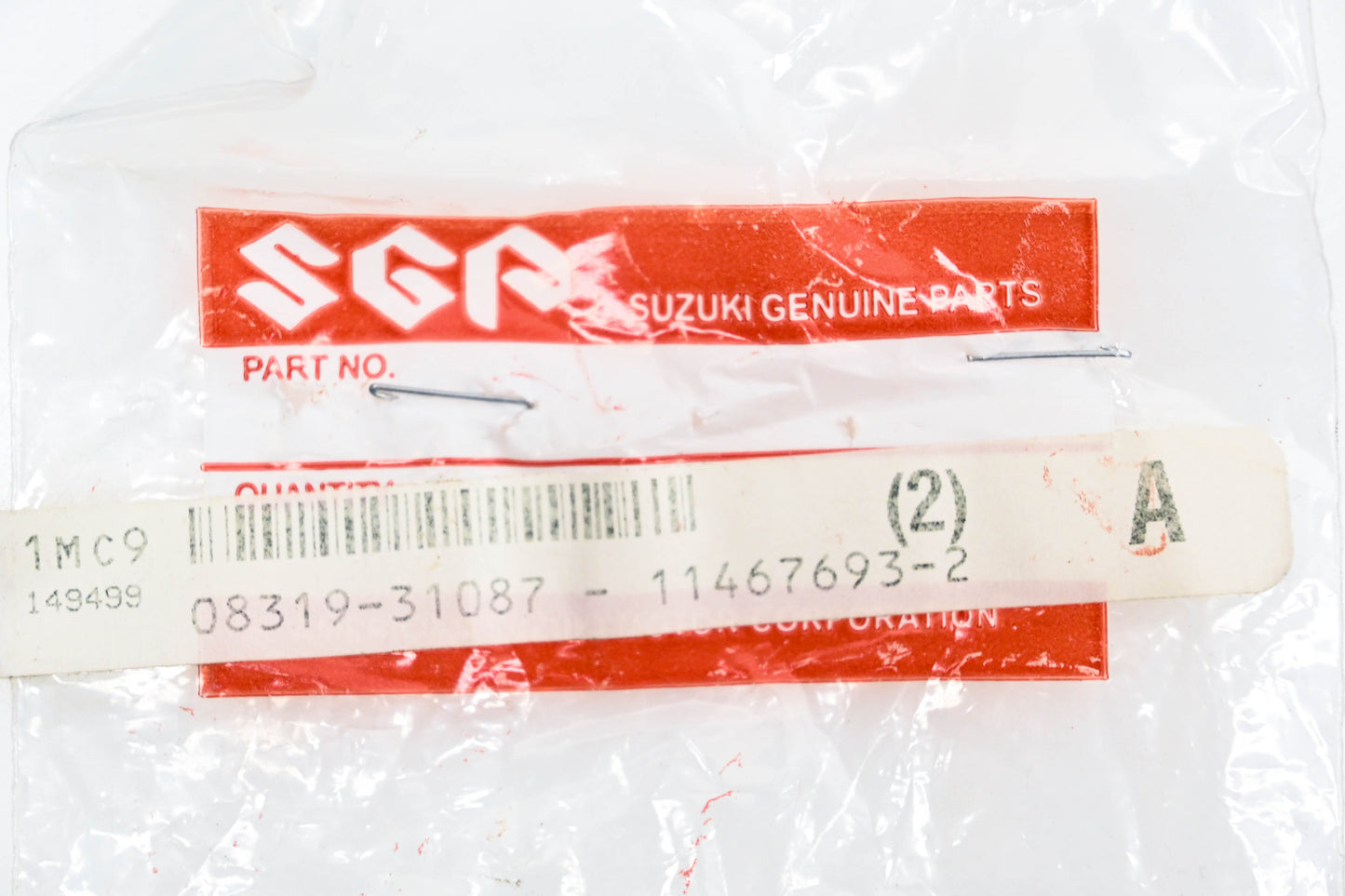New OEM Suzuki 08319-31087 Nuts Qty 2 NOS