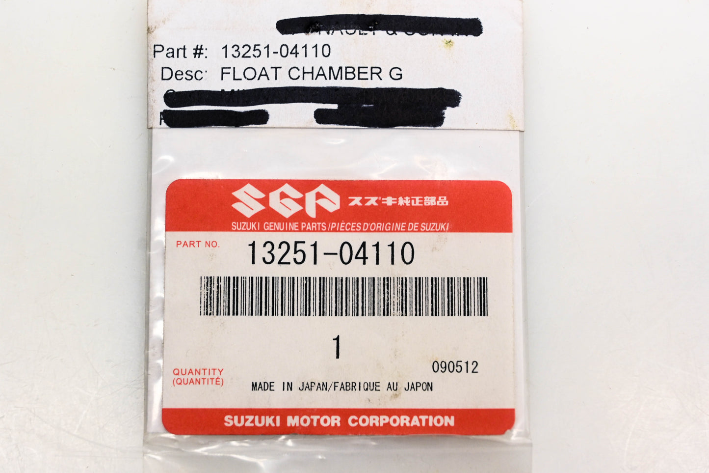 New OEM Suzuki 13251-04110 Float Chamber Gasket NOS