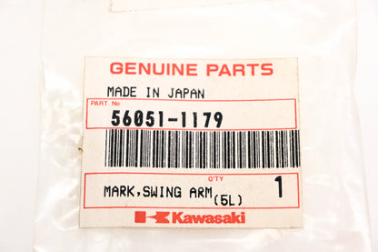 New OEM Kawasaki 56051-1179 Mark 200 Swing Arm Decal NOS