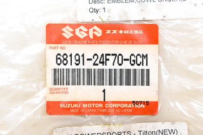 New OEM Suzuki 68191-24F70-GCM Hayabusa Under Cowling Emblem Decal Kit NOS