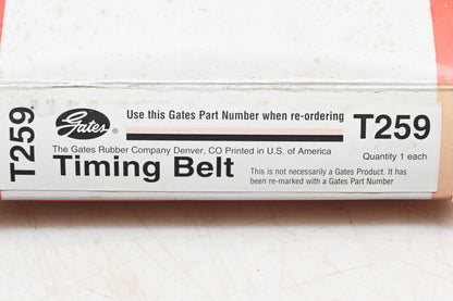Gates T259, TB259 Timing Belt NOS