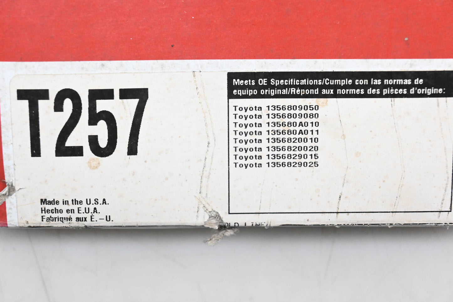 Gates T257 Timing Belt NOS