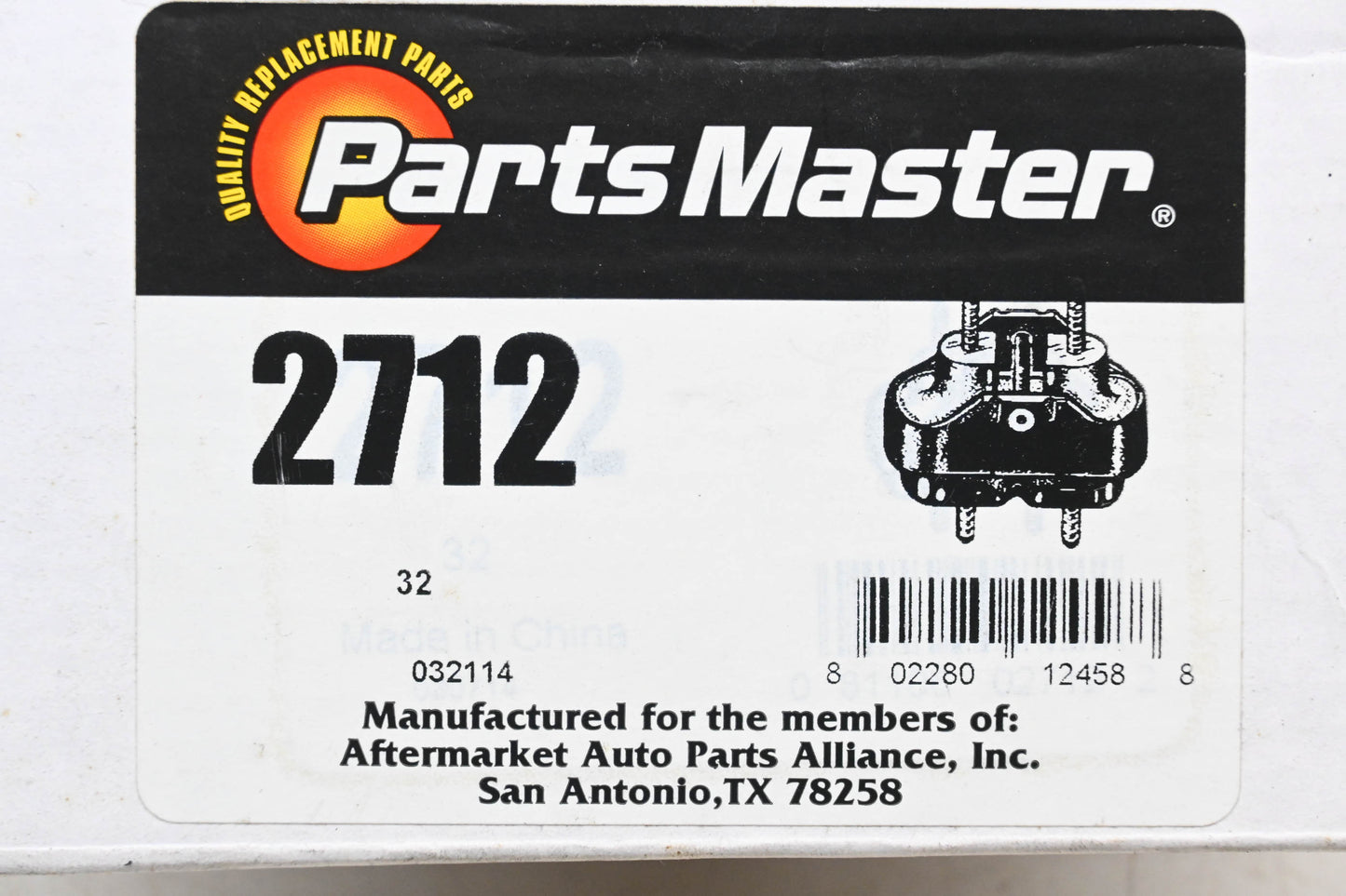 Parts Master 2712 Anchor Rear Automatic Transmission Mount NOS