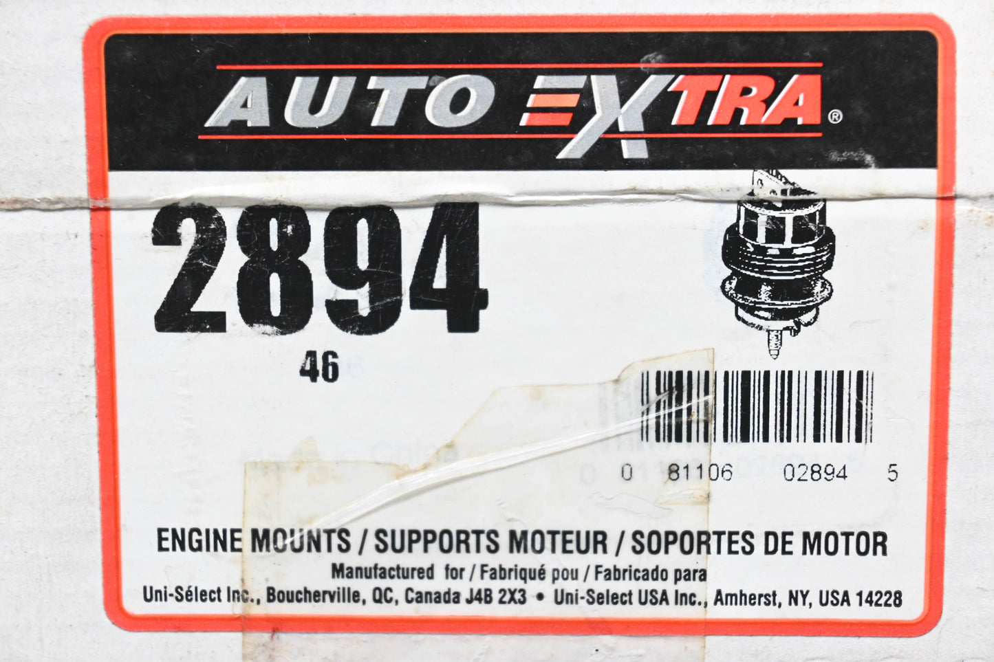 Auto Extra 2894 Front Right Motor Mount NOS