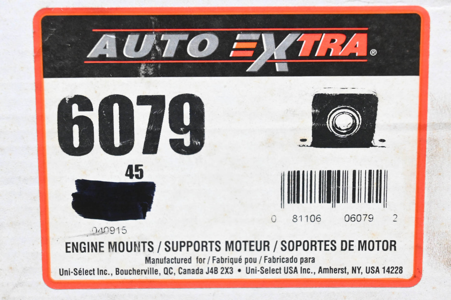 Auto Extra 6079 Center Driveshaft Support Bearing Kit NOS