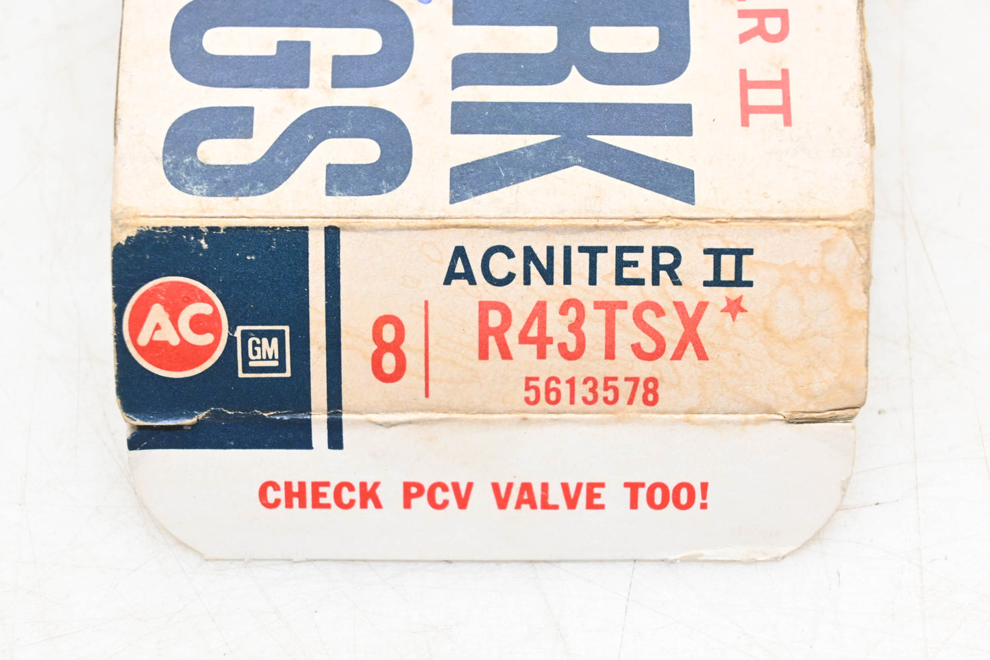 ACDelco R43TSX, 5613578 Acniter II Spark Plugs Qty 8 NOS