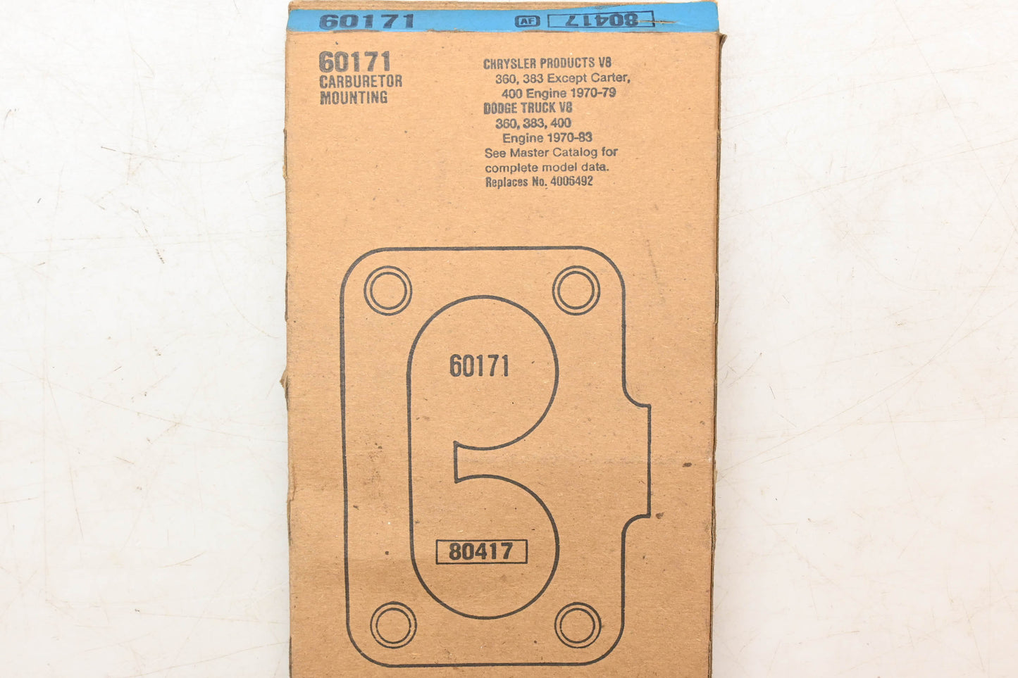 Fel-Pro 60171, 80417 Carburetor Mounting Gasket NOS