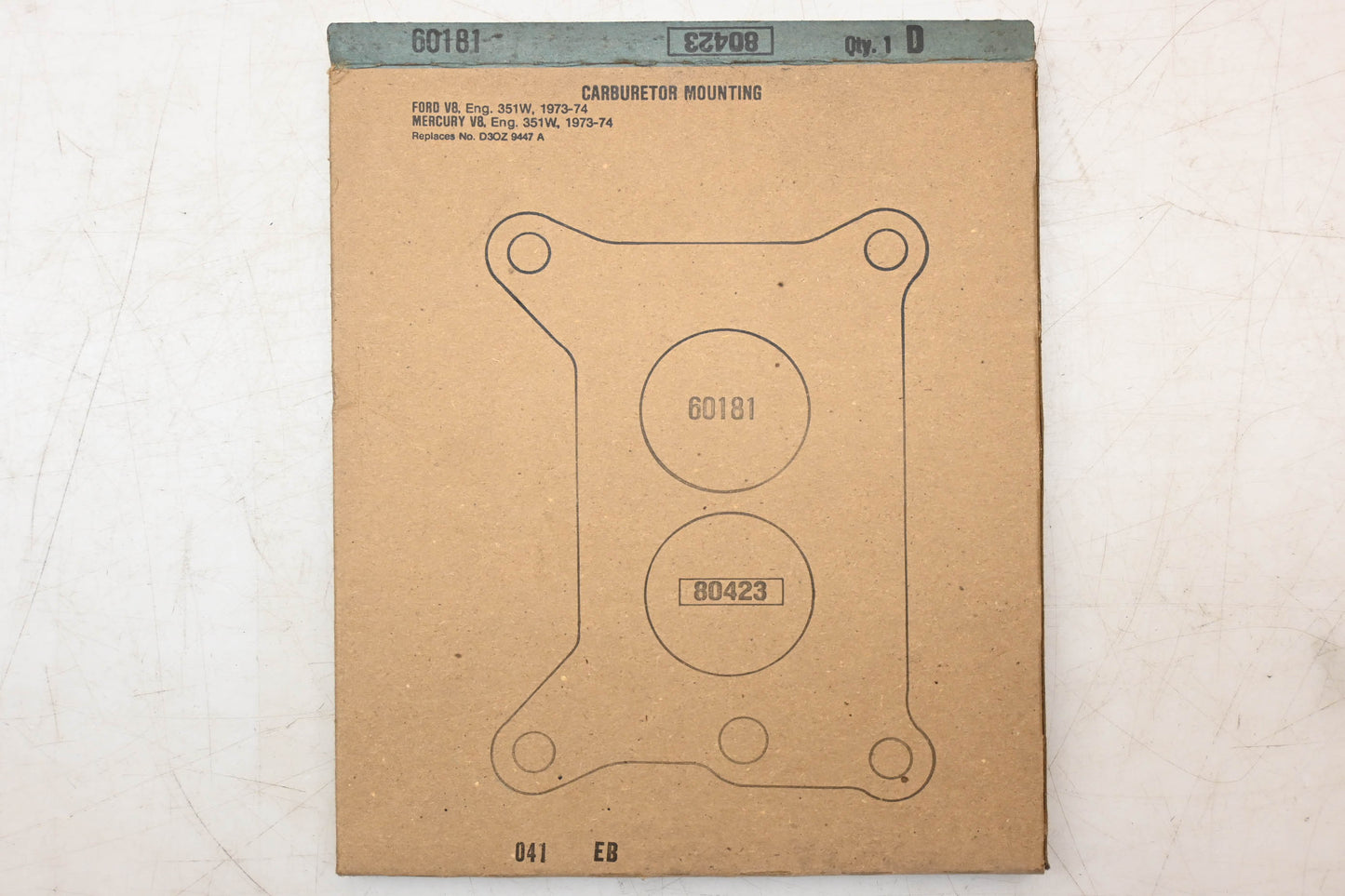 Fel-Pro 60181, 80423 Carburetor Mounting Gasket NOS