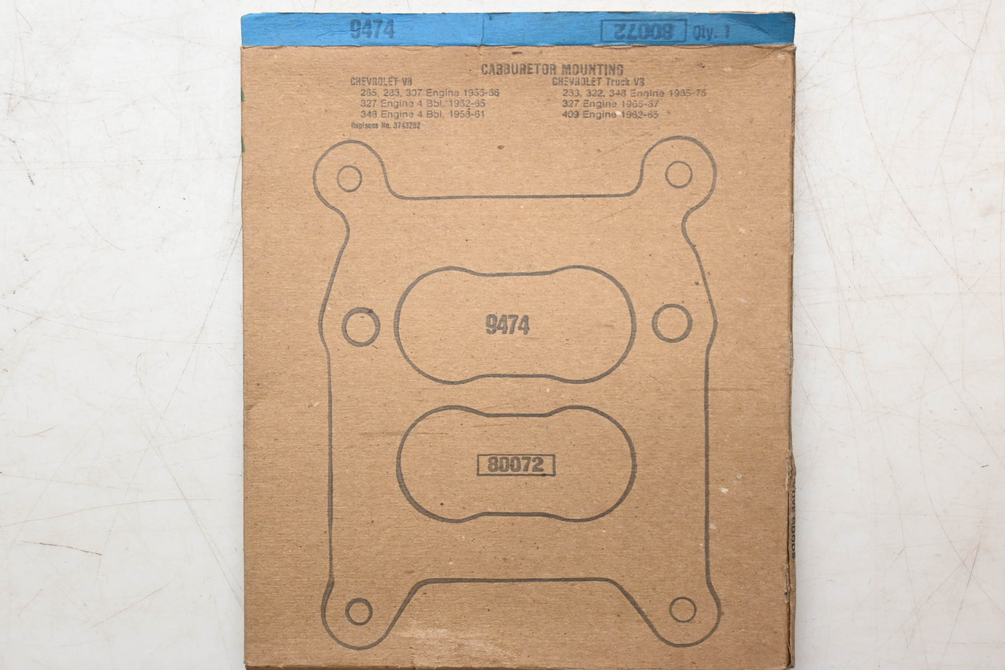 Fel-Pro 9474, 80072 Carburetor Mounting Gasket NOS