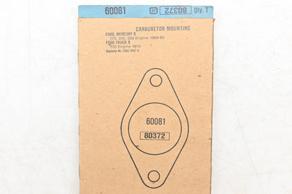 Fel-Pro 60081, 80372 Carburetor Mounting Gasket NOS