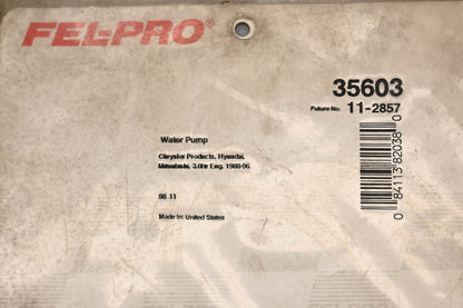 Fel-Pro 35603, 11-2857 Water Pump Gasket NOS