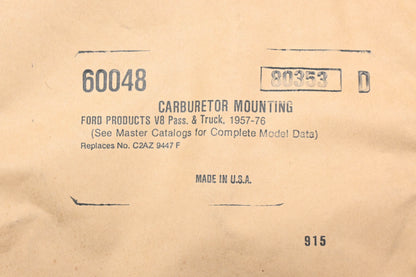 Fel-Pro 60048, 80353 Carburetor Mounting Gasket NOS