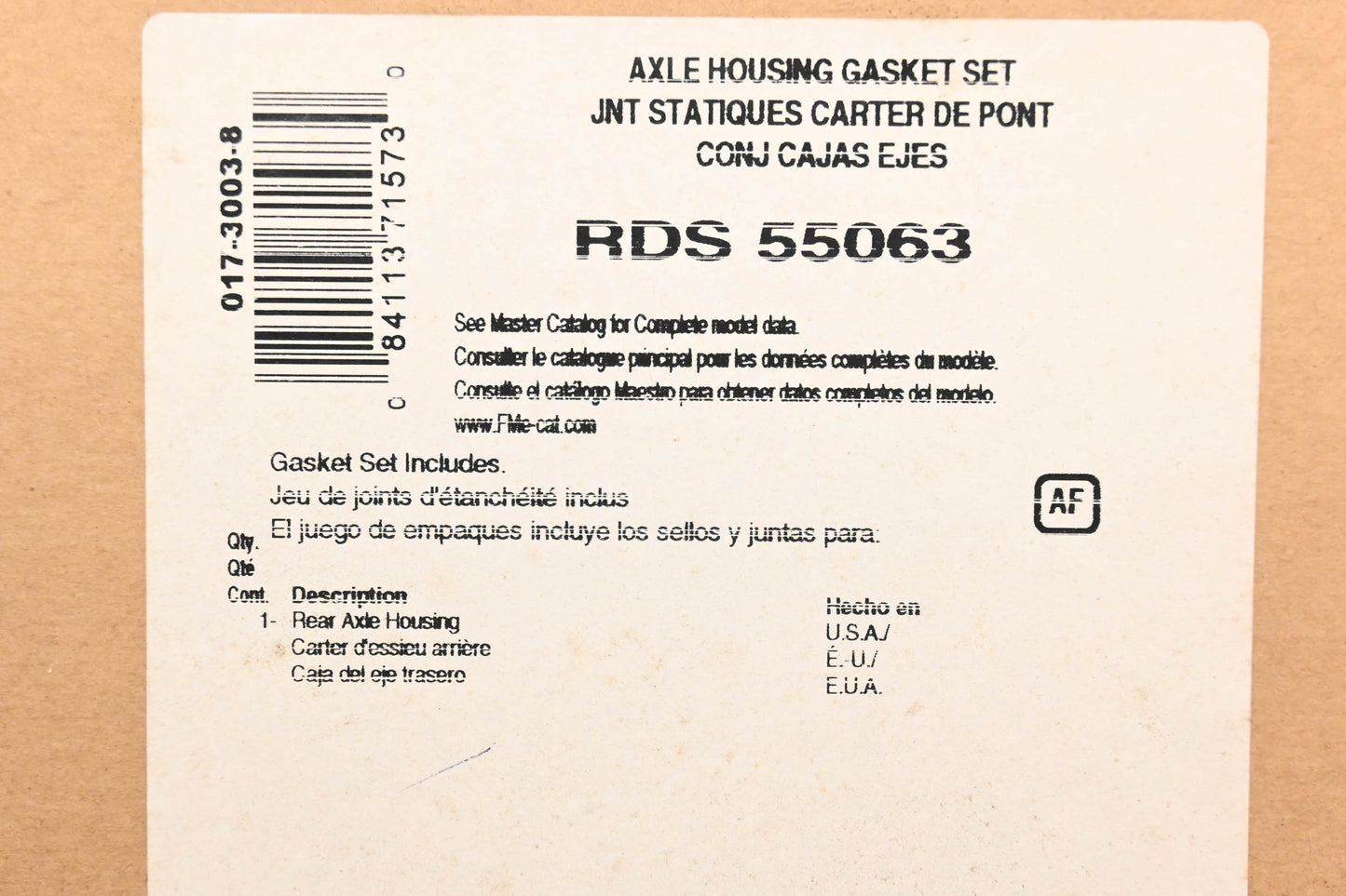 Fel-Pro RDS 55063, 55063 Differential Cover Gasket NOS