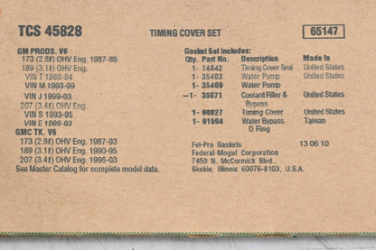 Fel-Pro TCS 45828, 45828 Timing Cover Gasket Kit NOS