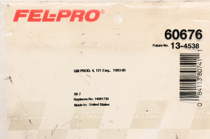 Fel-Pro 60676, 13-4538 Fuel Injection Throttle Body Mounting Gasket NOS