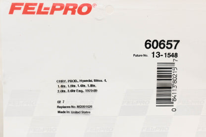 Fel-Pro 60657, 13-1548 Carburetor Mounting Gasket NOS