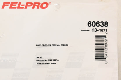 Fel-Pro 60638, E5ZZ9447A Fuel Injection Throttle Body Mounting Gasket NOS