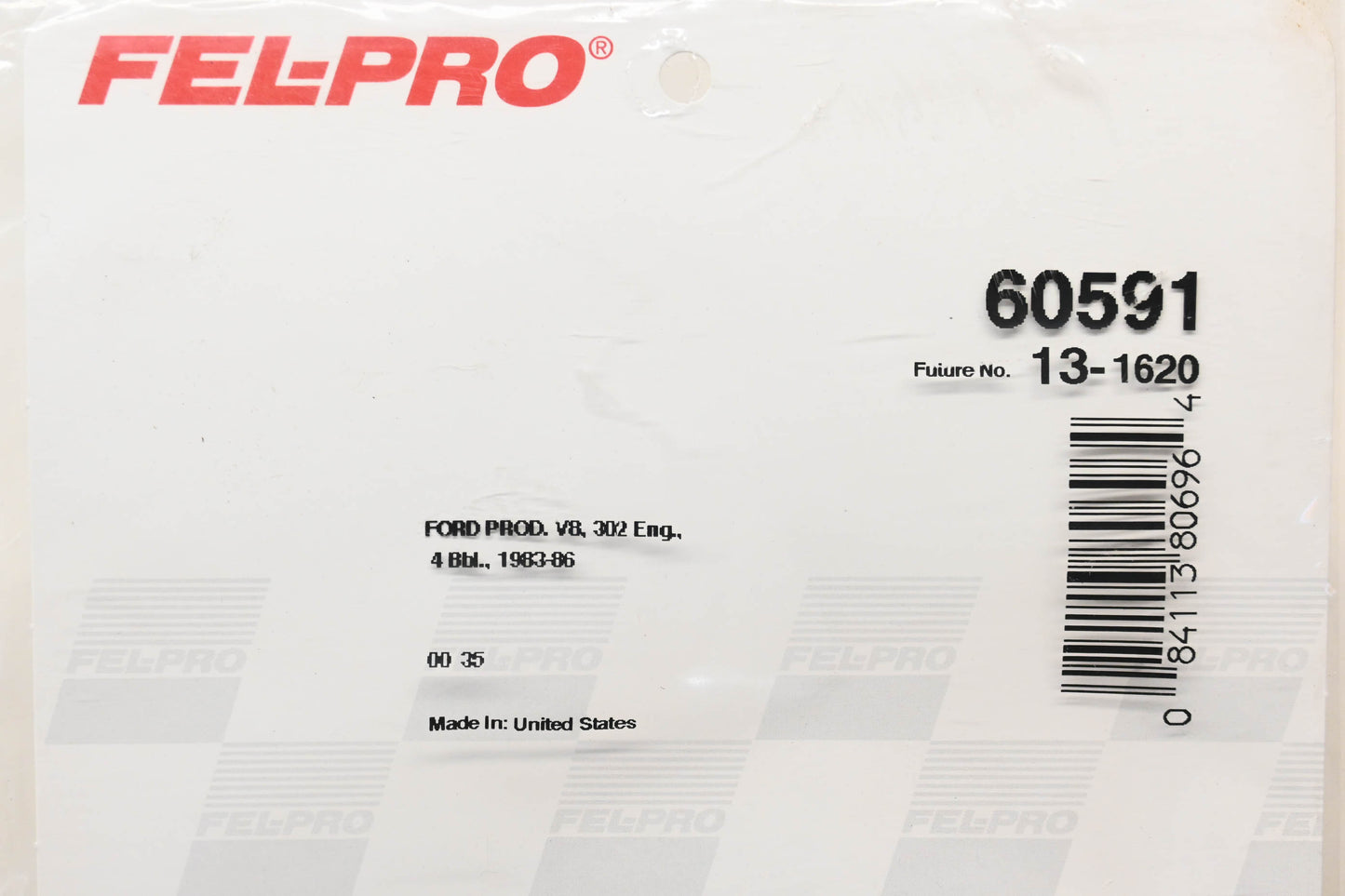 Fel-Pro 60591, 13-1620 Carburetor Mounting Gasket NOS