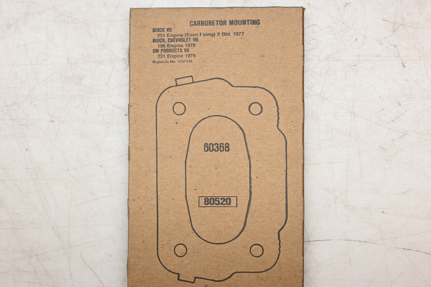 Fel-Pro 60368, 1257135 Carburetor Mounting Gasket NOS