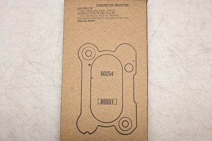 Fel-Pro 60254, 6262906 Carburetor Mounting Gasket NOS