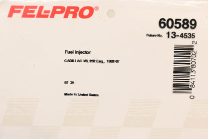 Fel-Pro 60589, 1624583 Fuel Injection Throttle Body Mounting Gasket NOS